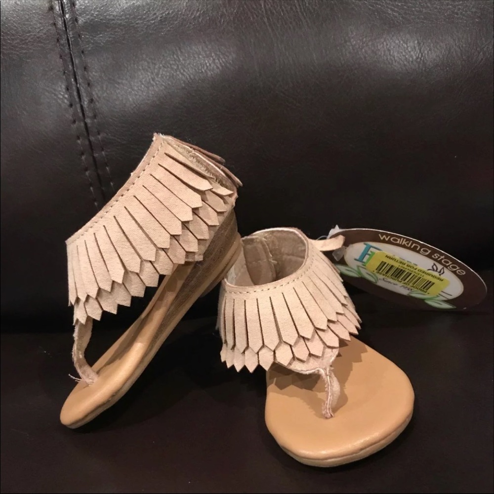 Infant moccasin sandals. New never used